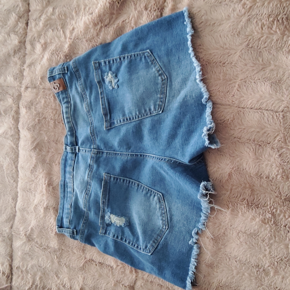 GoGo Jeans High Rise Distressed Shorts - Picture 3 of 4